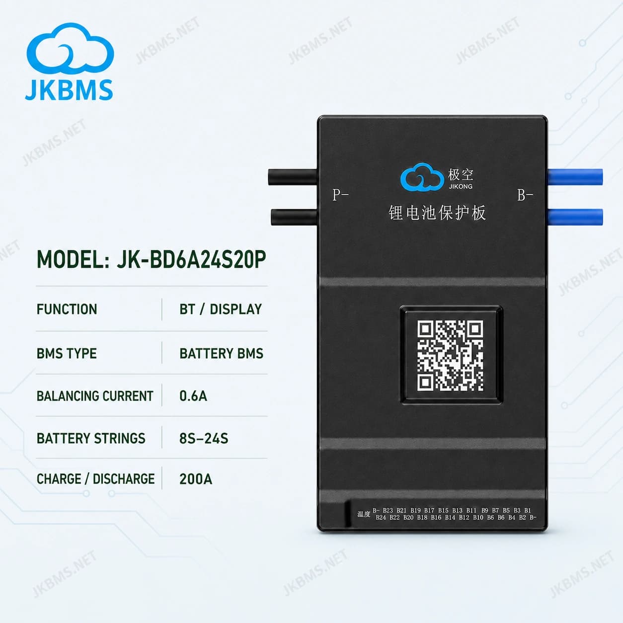 JKBMS JK-BD6A24S20P Smart Active Balance BMS - official JKBMS product, JKBMS JK-BD Series