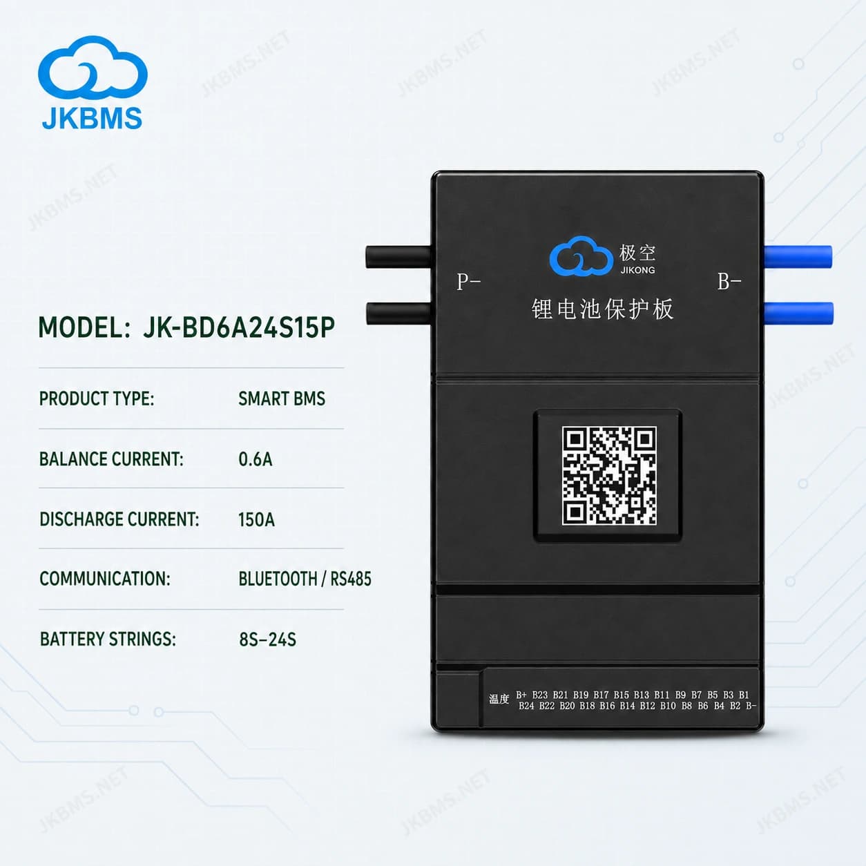 JKBMS JK-BD6A24S15P Smart Active Balance BMS - official JKBMS product, JKBMS JK-BD Series