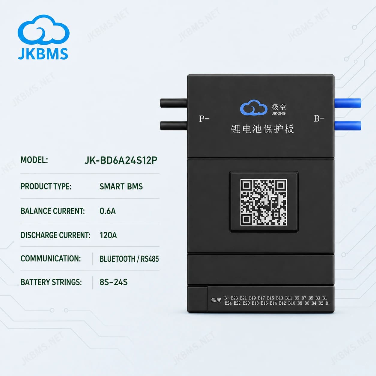 JKBMS JK-BD6A24S12P Smart Active Balance BMS - official JKBMS product, JKBMS JK-BD Series
