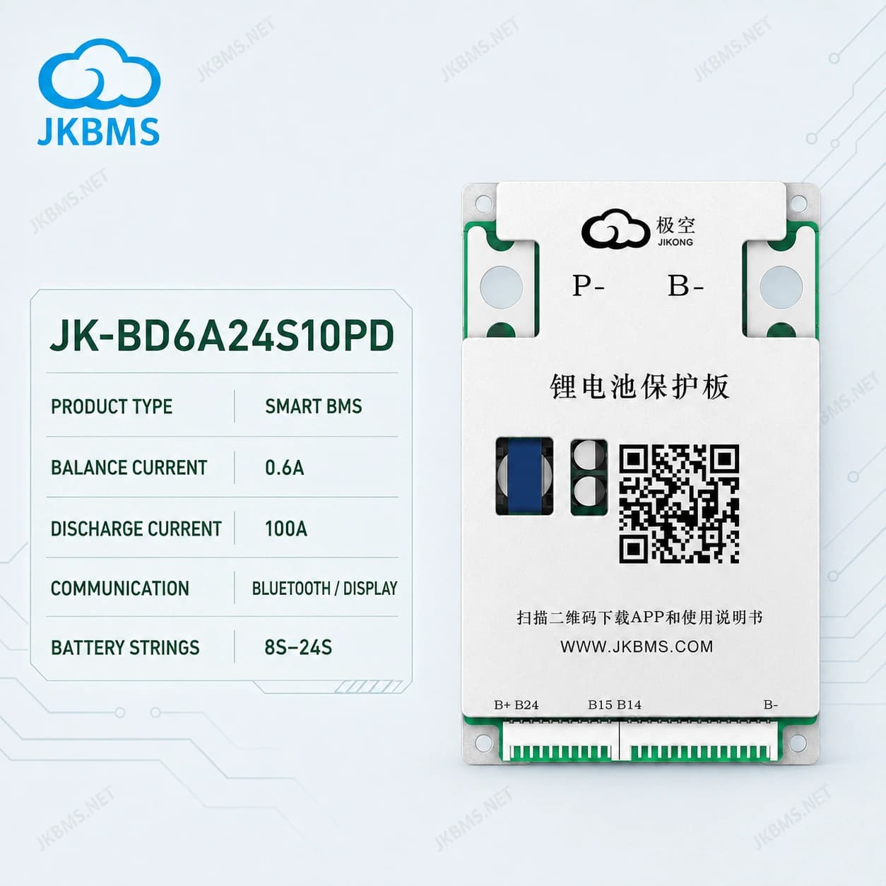 JKBMS JK-BD6A24S10PD Smart Active Balance BMS
