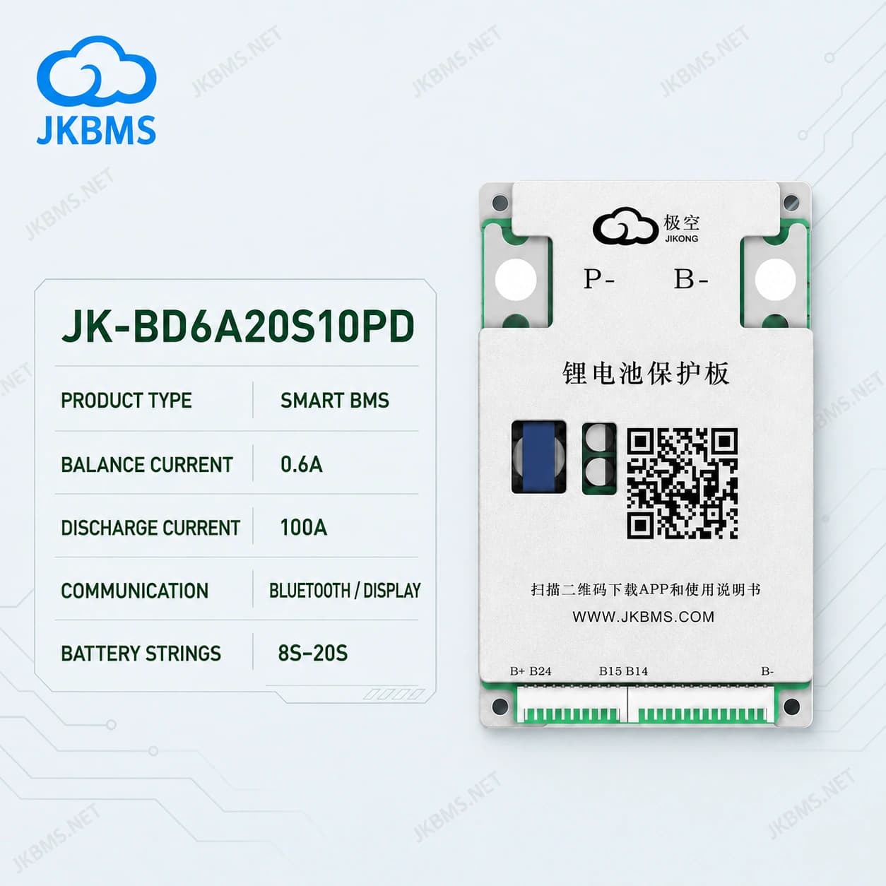 JKBMS JK-BD6A20S10PD Smart Active Balance BMS