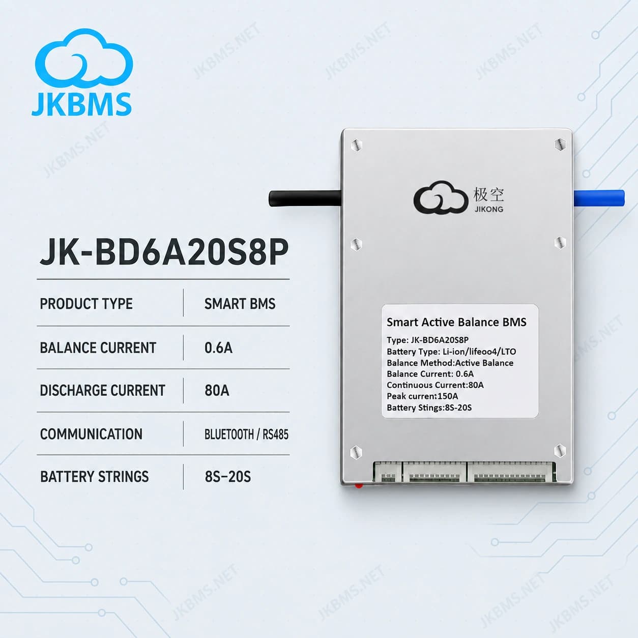 JKBMS JK-BD6A20S8P Smart Active Balance BMS