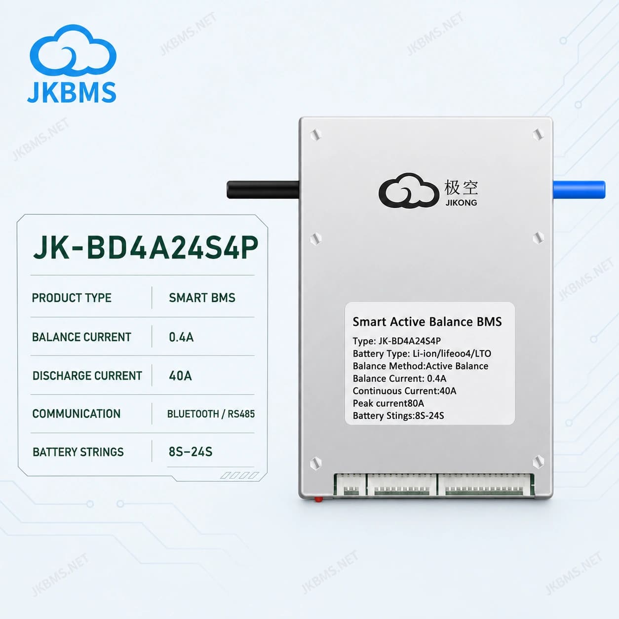 JKBMS JK-BD4A24S4P Smart Active Balance BMS