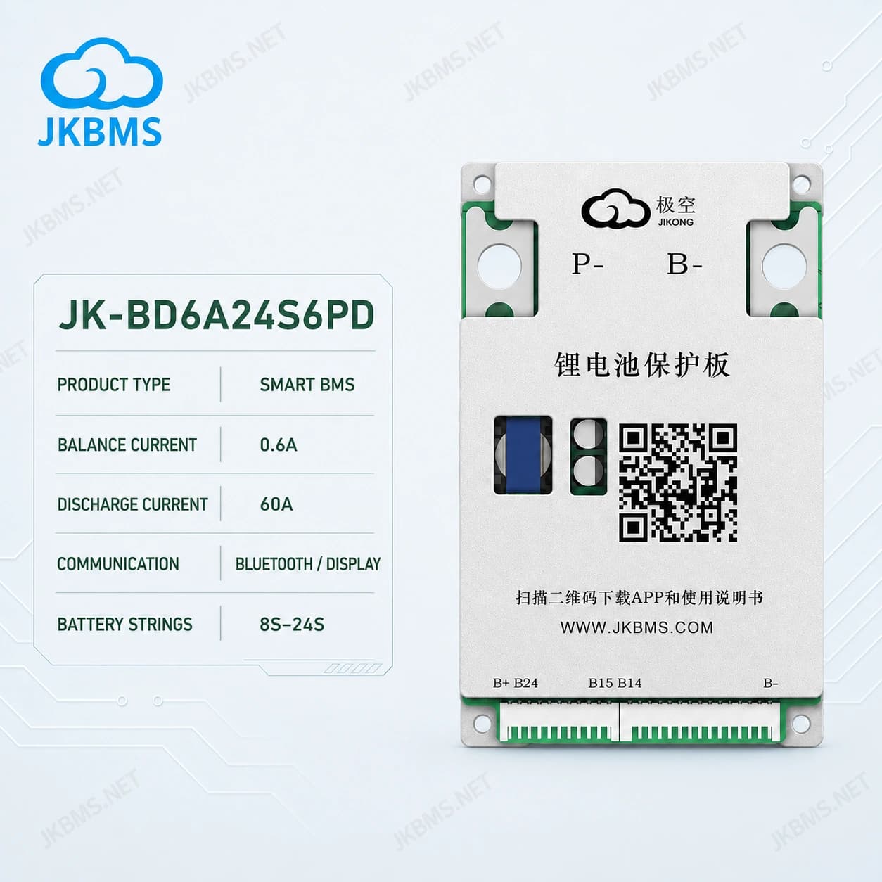 JKBMS JK-BD6A24S6PD Smart Active Balance BMS