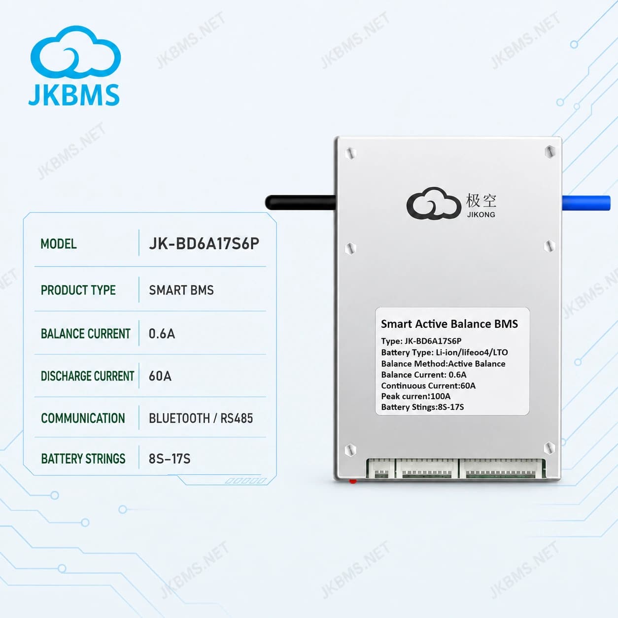 JKBMS JK-BD6A17S6P Smart Active Balance BMS