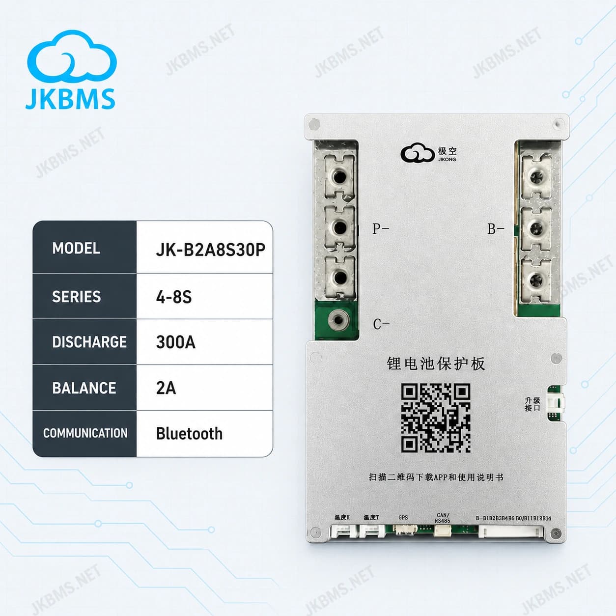 JKBMS JK-B2A8S30P Smart Active Balance BMS - official JKBMS product, JKBMS JK-B1A / B2A Series