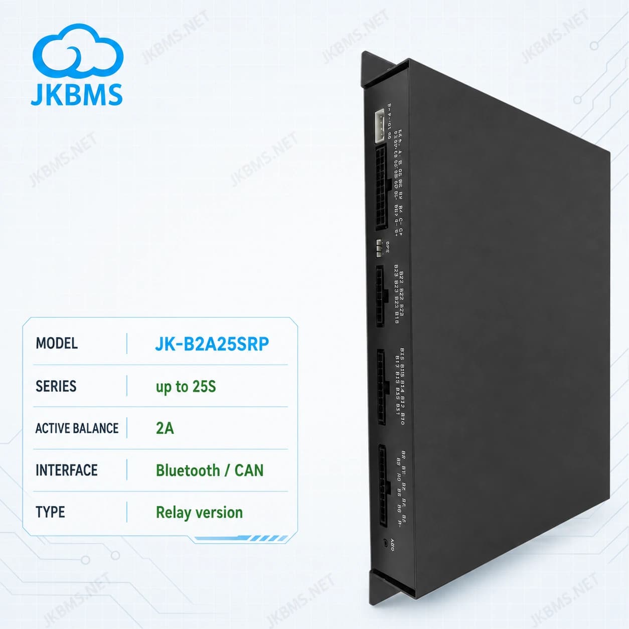 JKBMS JK-B2A25SRP Smart Active Balance BMS - official JKBMS product, JKBMS JK-B1A / B2A Series