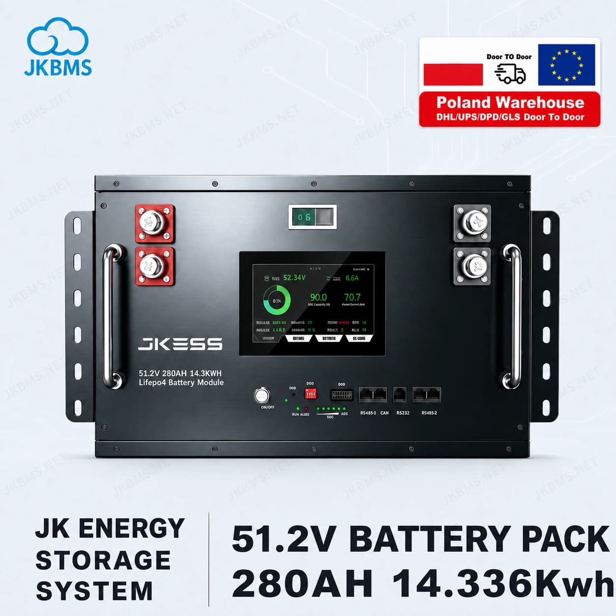 6U Battery Kit - official JKBMS product, 6U Rack Battery Enclosure Kit