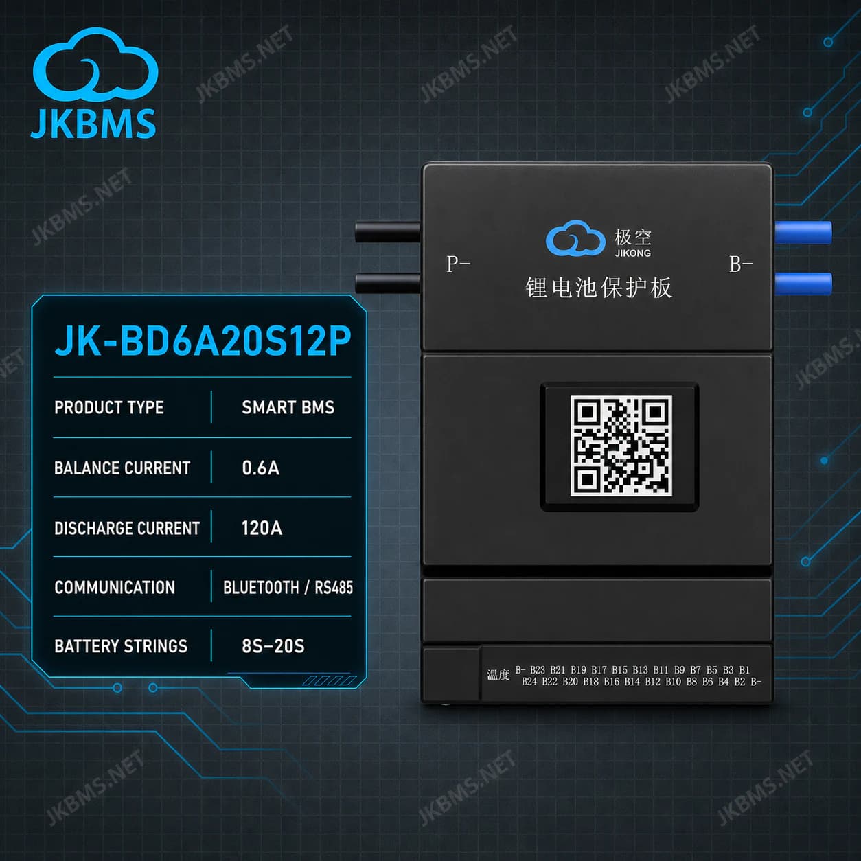 JKBMS JK-BD6A20S12P Smart Active Balance BMS