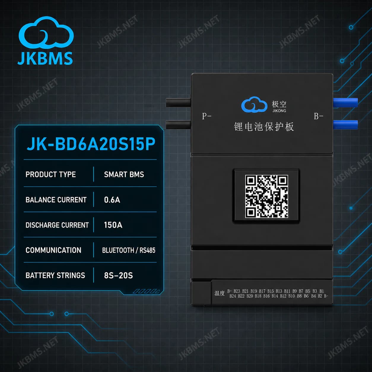 JKBMS JK-BD6A20S15P Smart Active Balance BMS