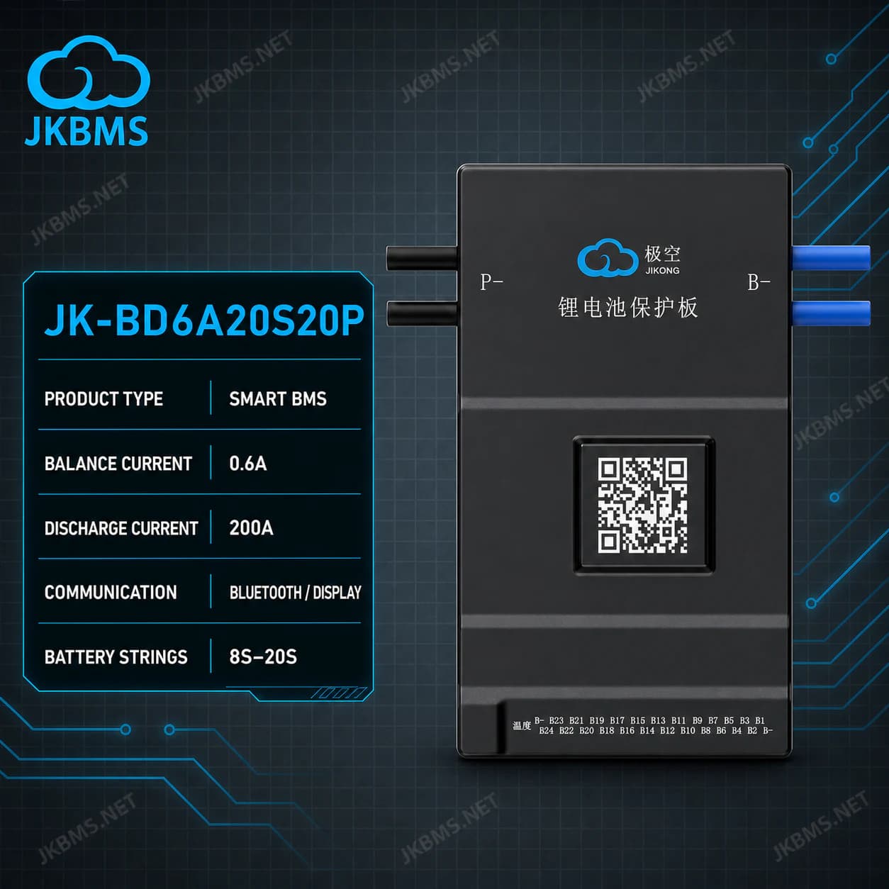 JKBMS JK-BD6A20S20P Smart Active Balance BMS