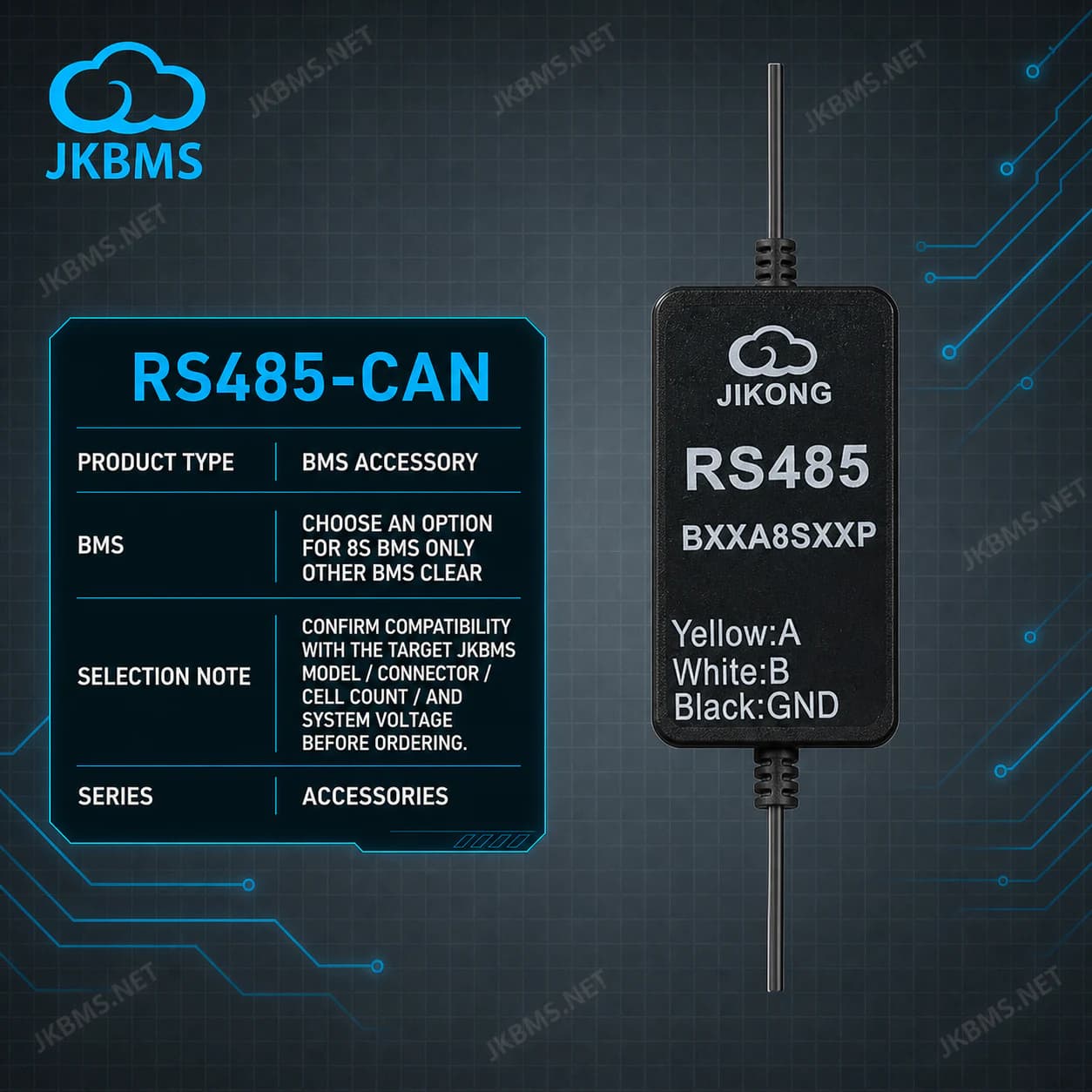 JKBMS RS485 CAN Module - official JKBMS product, JKBMS Accessories
