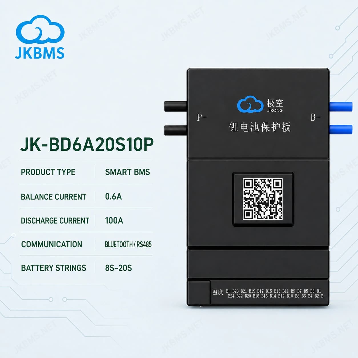JKBMS JK-BD6A20S10P Smart Active Balance BMS