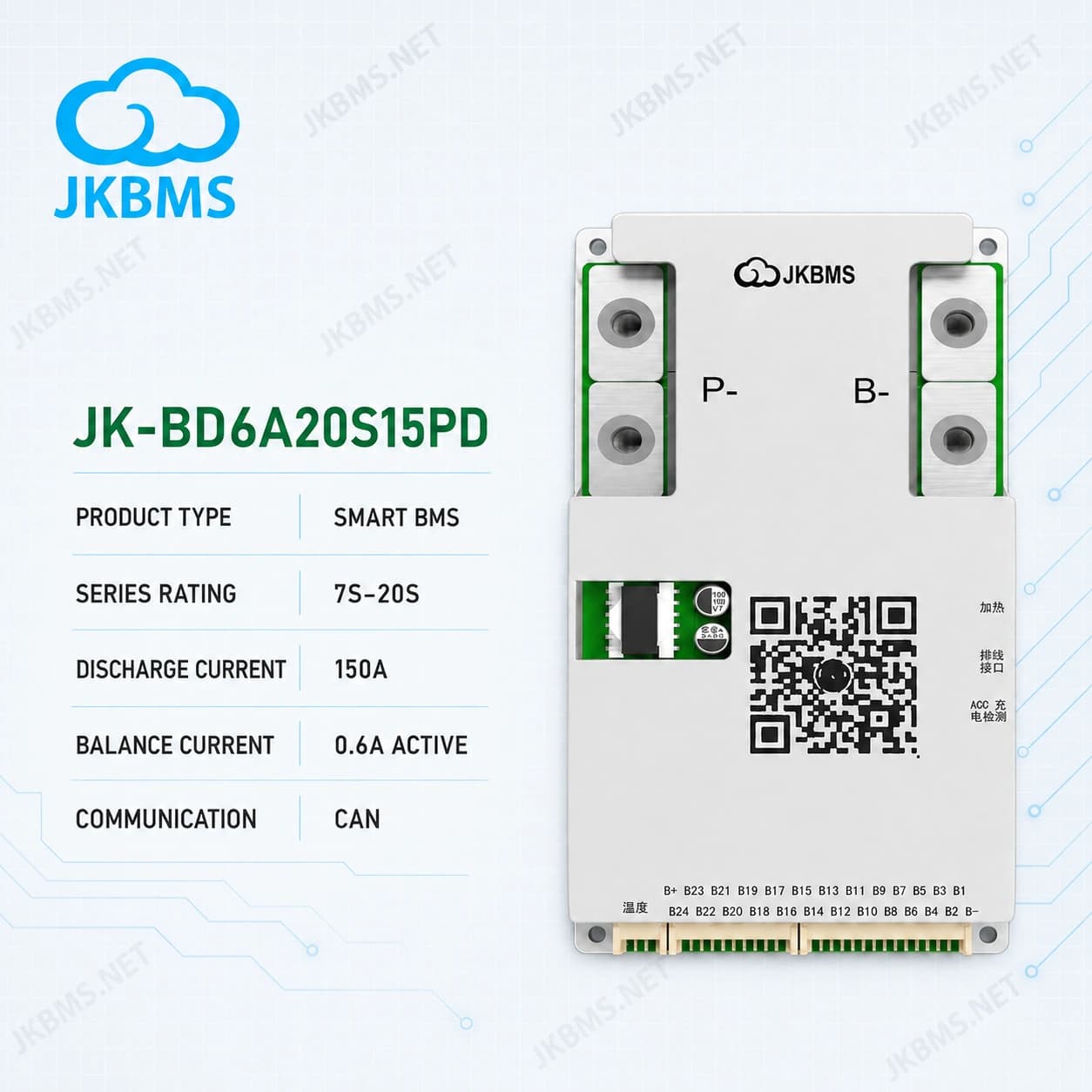 JKBMS JK-BD6A20S15PD Smart Active Balance BMS