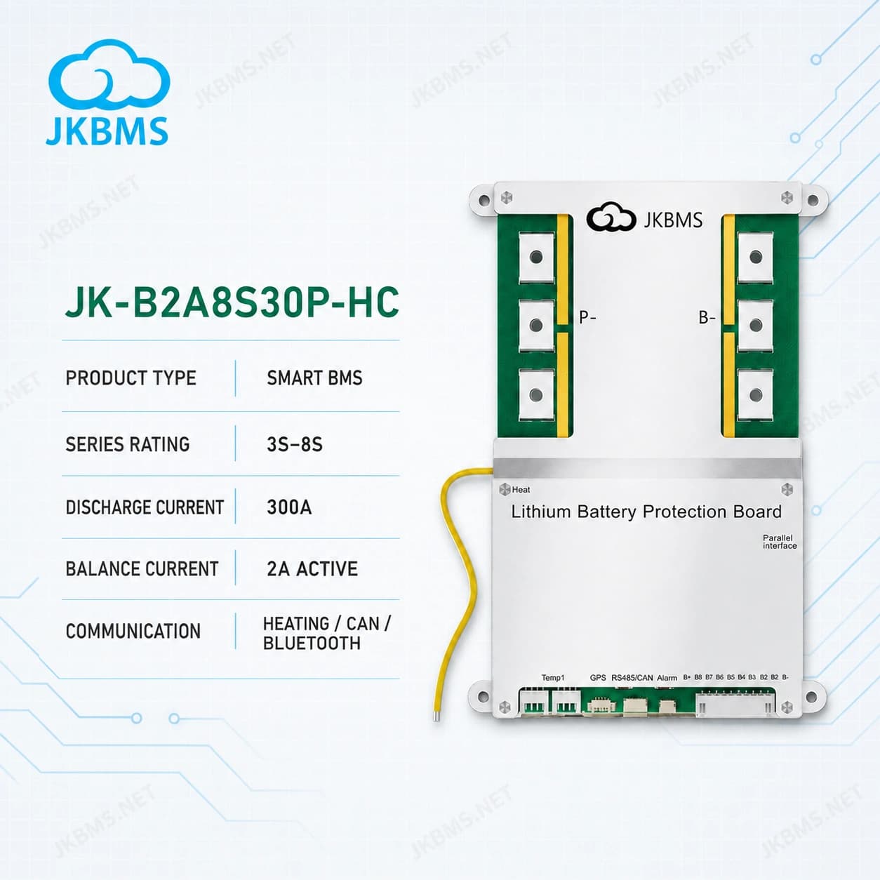 JKBMS JK-B2A8S30P-HC Smart Active Balance BMS