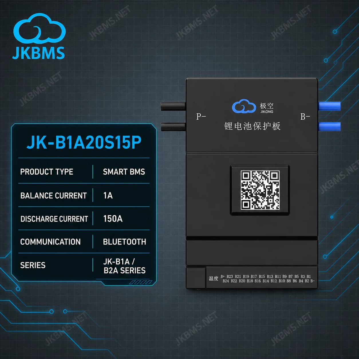 JKBMS JK-B1A20S15P Smart Active Balance BMS