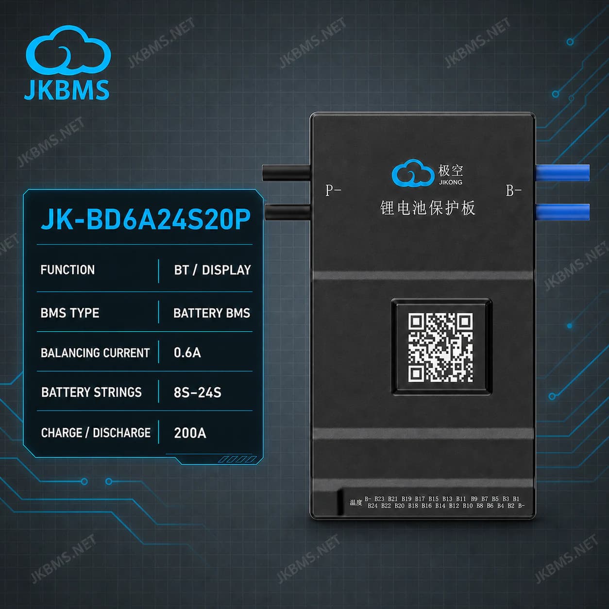 JKBMS JK-BD6A24S20P Smart Active Balance BMS