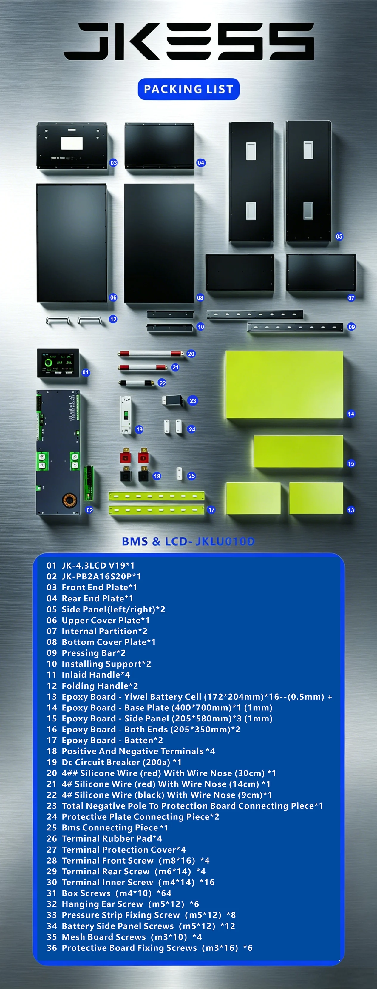 6U Battery Kit specifications, dimensions, and application details 15