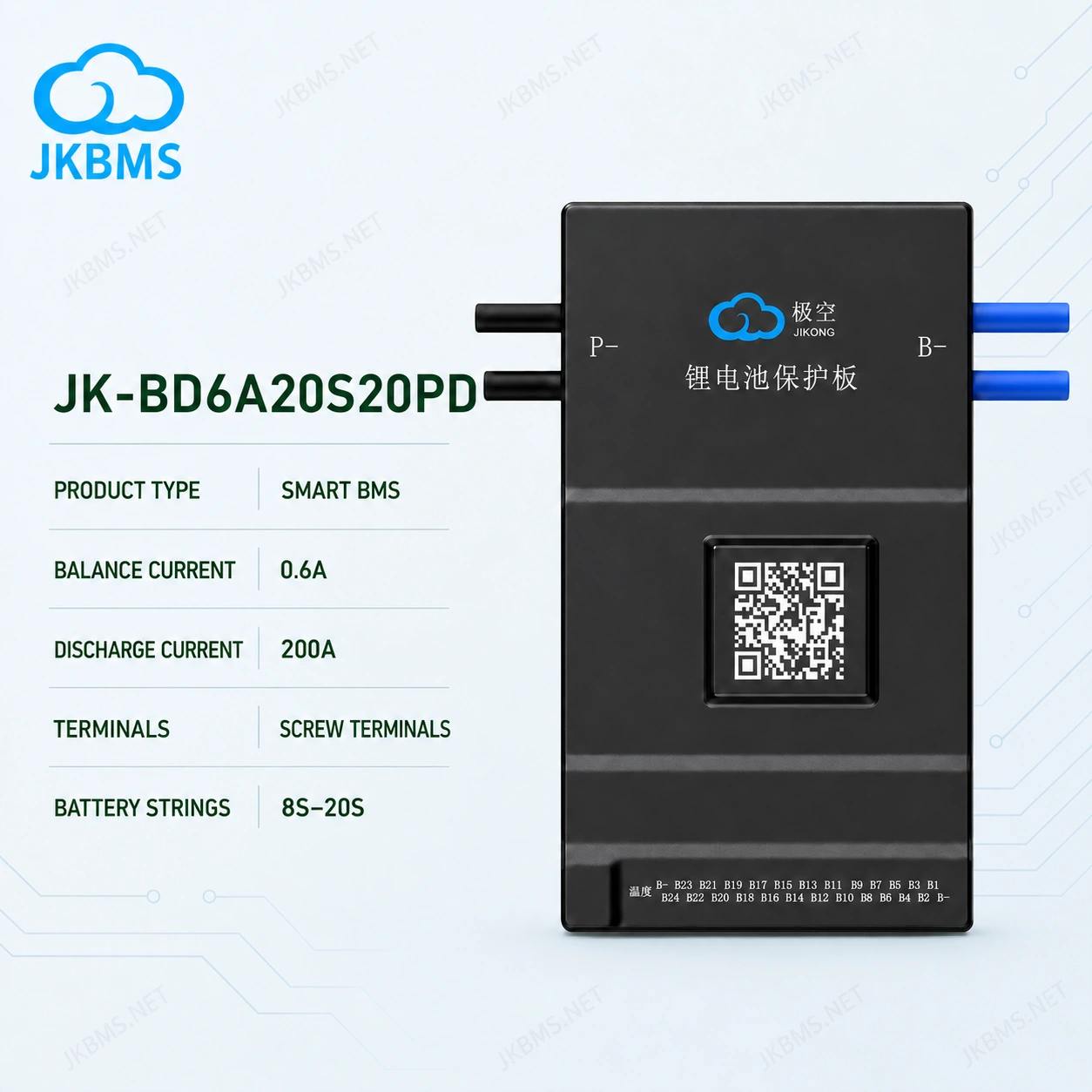 JKBMS JK-BD6A20S20PD Smart Active Balance BMS, product-family reference image