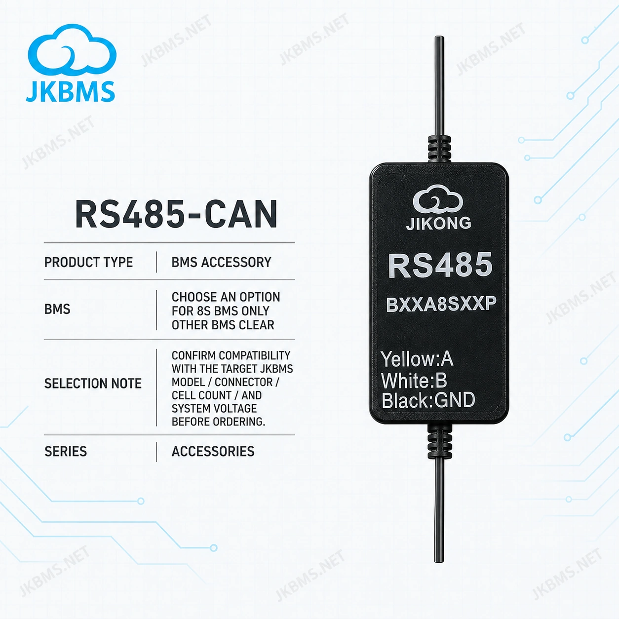 JKBMS RS485 CAN Module official JKBMS main product image