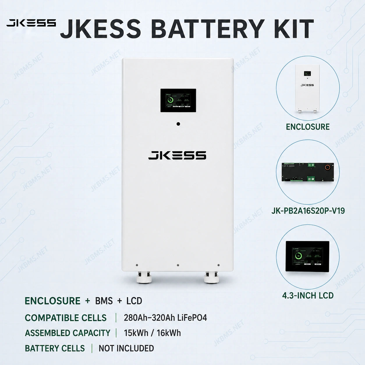 Battery Kit (With Caster) official JKBMS main product image