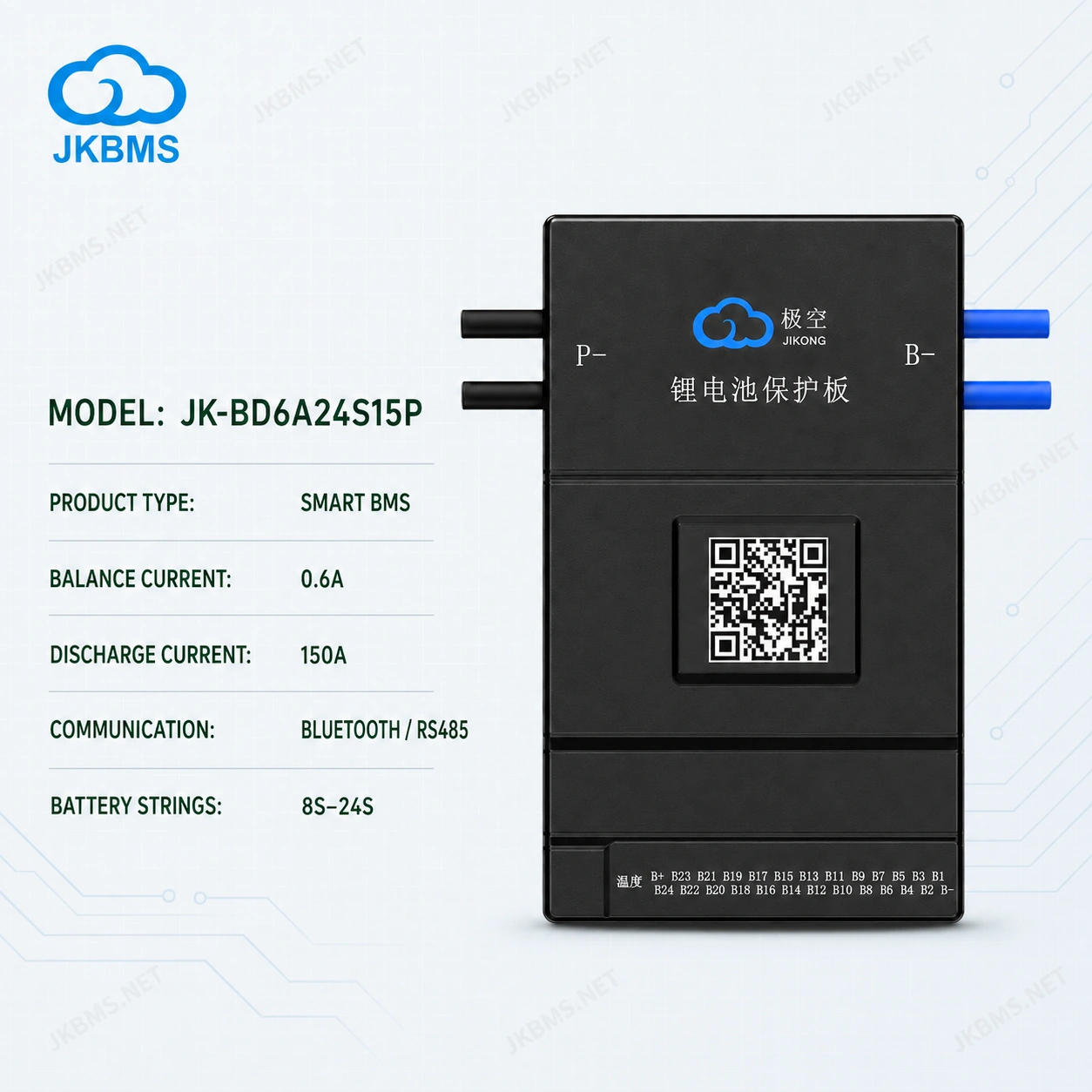 JKBMS JK-BD6A24S15P Smart Active Balance BMS, product-family reference image