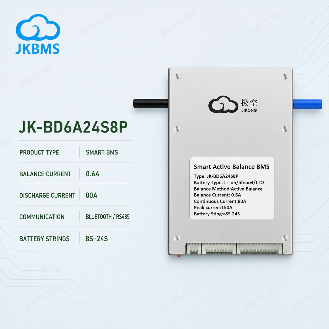 JKBMS JK-BD6A24S8P Smart Active Balance BMS, product-family reference image