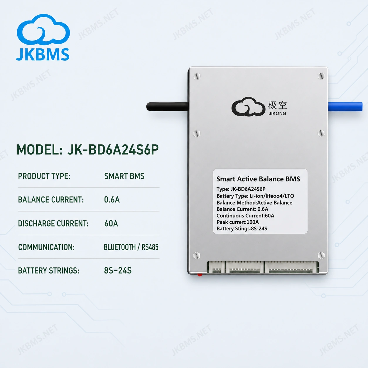 JKBMS JK-BD6A24S6P Smart Active Balance BMS, product-family reference image