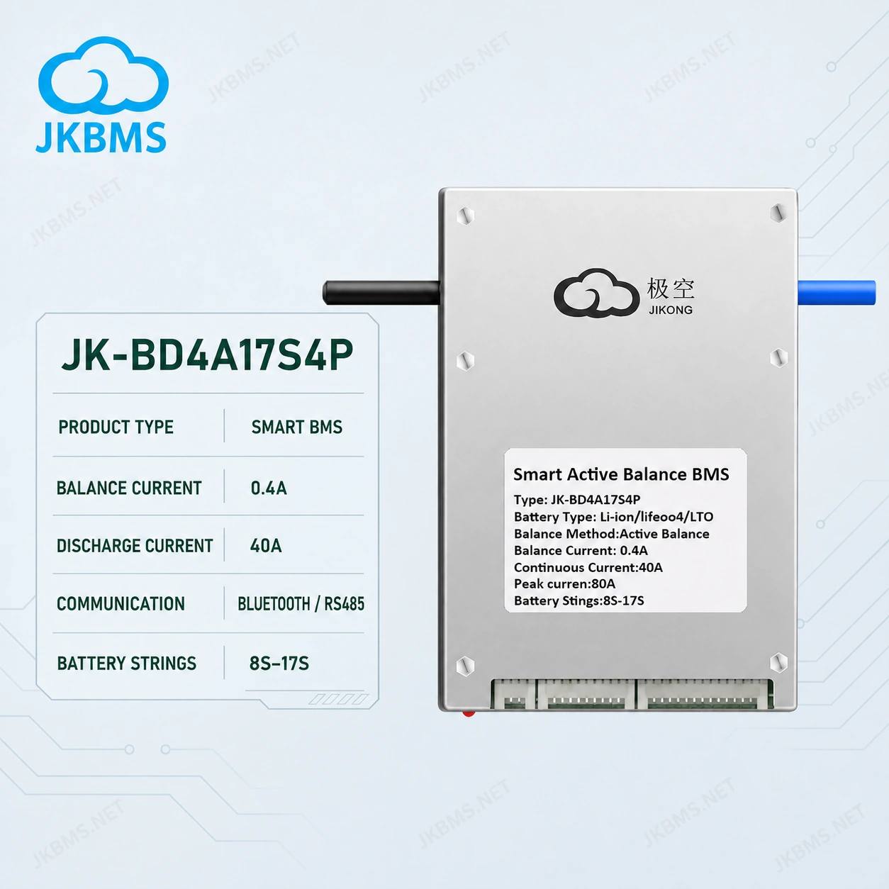JKBMS JK-BD4A17S4P Smart Active Balance BMS, product-family reference image