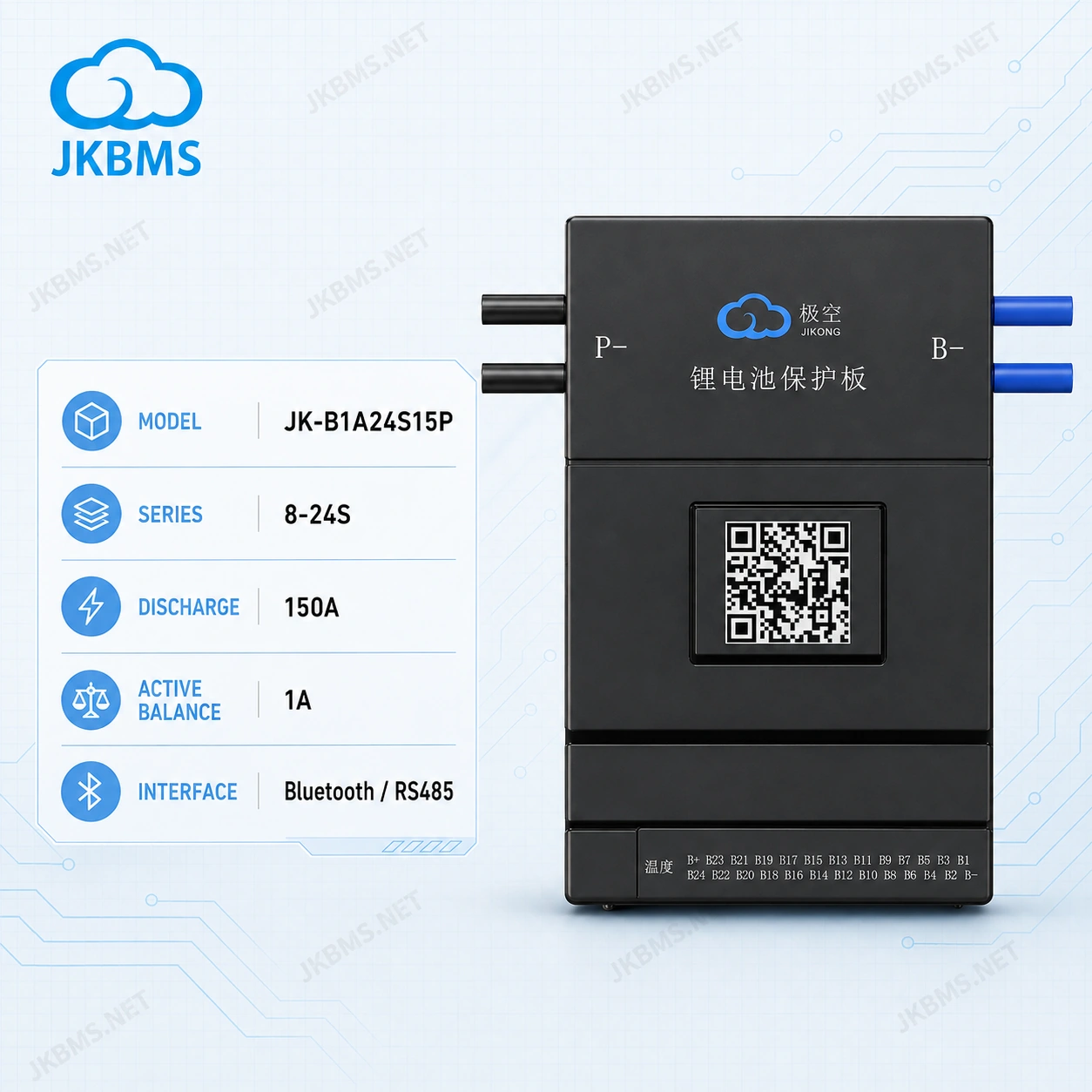 JKBMS JK-B1A24S15P Smart Active Balance BMS, product-family reference image