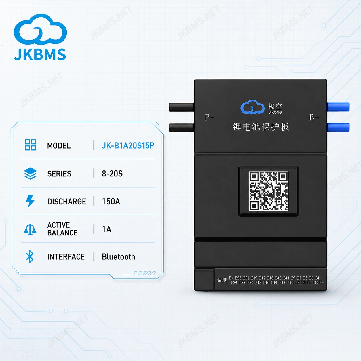 JKBMS JK-B1A20S15P Smart Active Balance BMS, product-family reference image