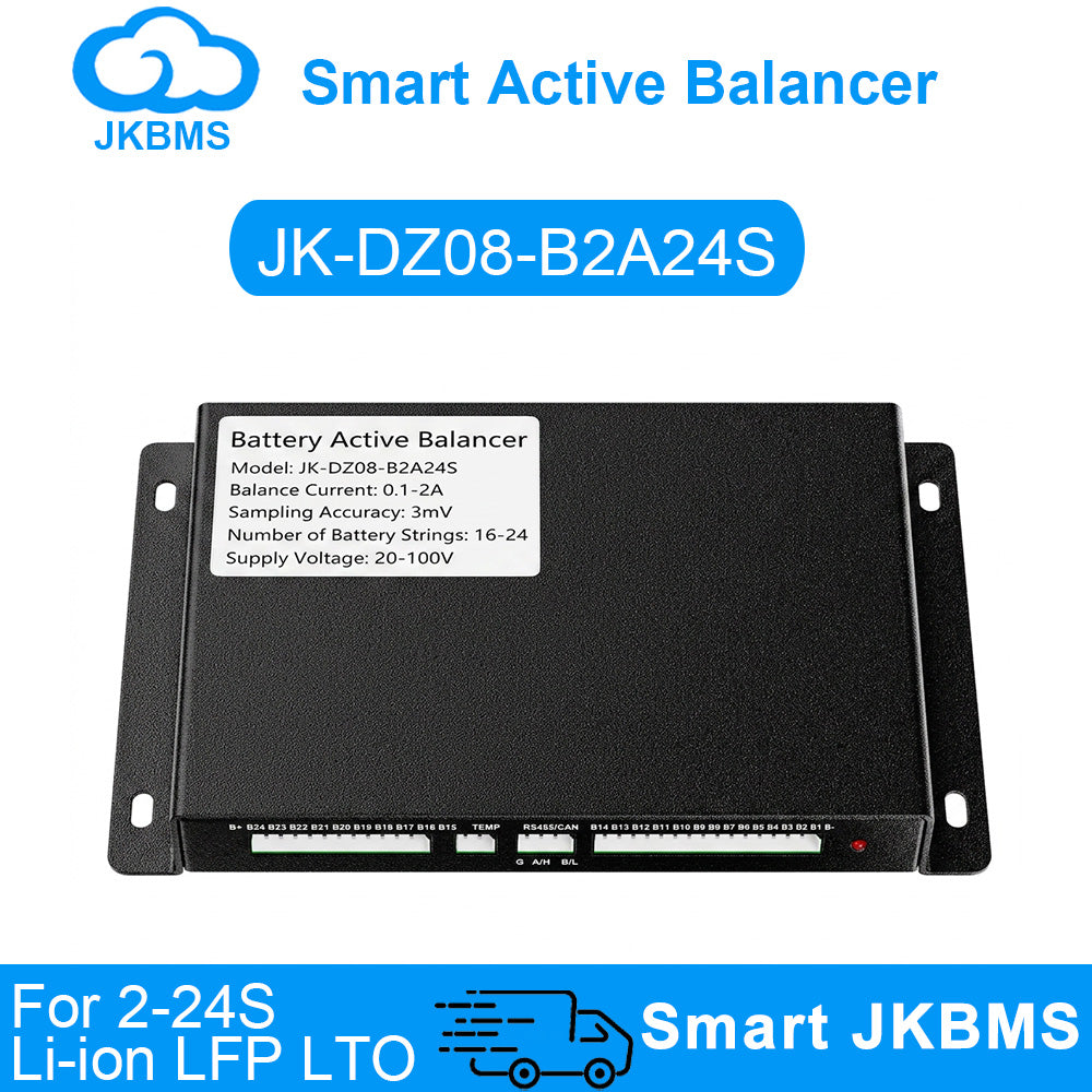 JKBMS JK-DZ08B2A24S Active Balancer — 2A 2~24S CAN Battery Equalizer with Cascade - official JKBMS product, JKBMS Active Balancers