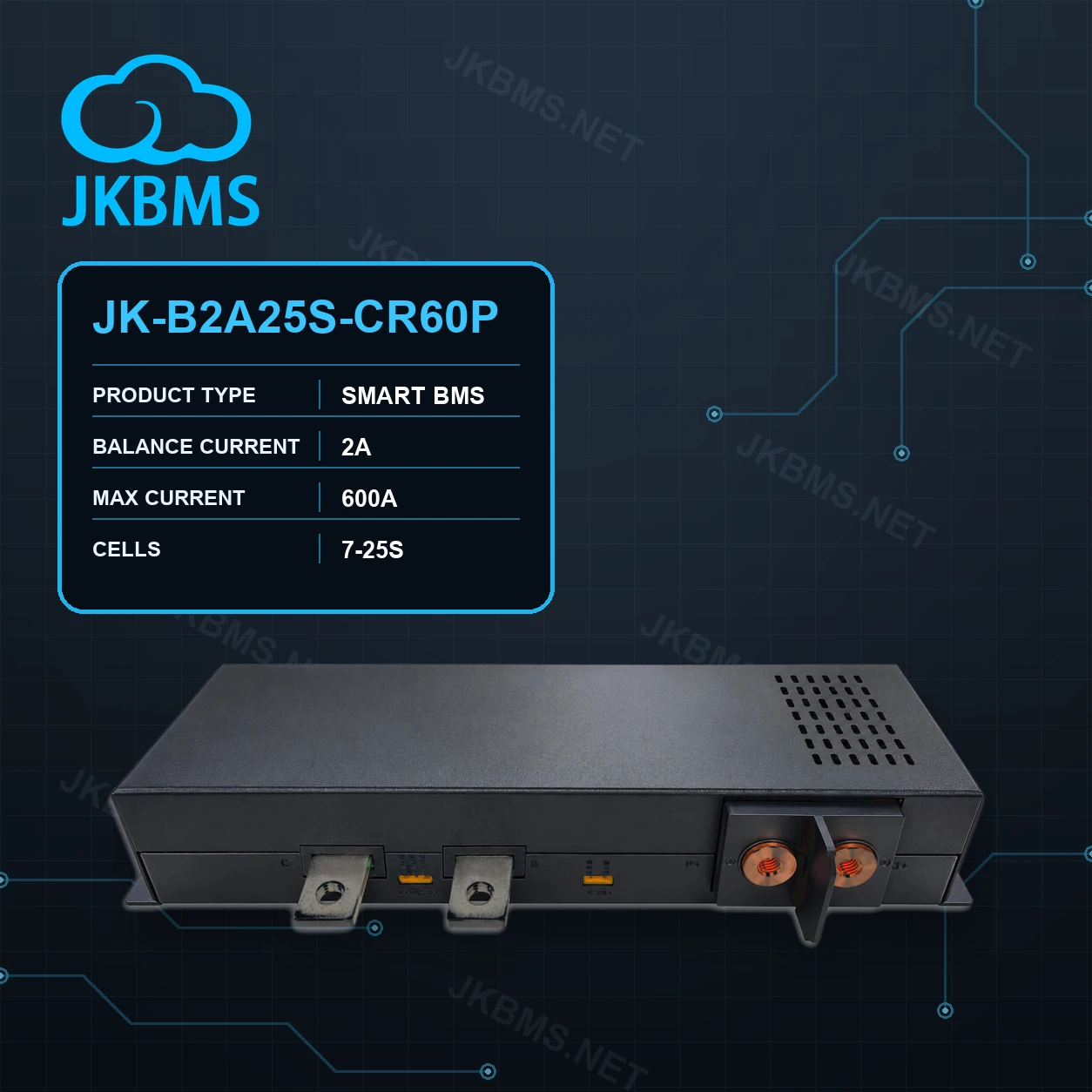 JKBMS JK-B2A25S-CR60P Smart Active Balance BMS, product-family reference image