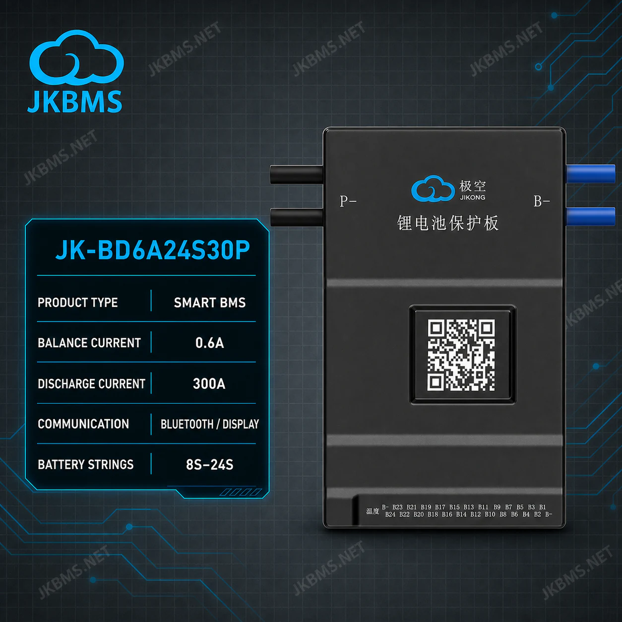 JK BMS JK-BD6A24S30P - official JKBMS product, JKBMS JK-BD Series