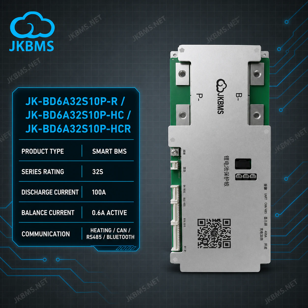 JKBMS JK-BD6A32S10P R / HC / HCR Smart BMS - official JKBMS product, JKBMS JK-BD Series