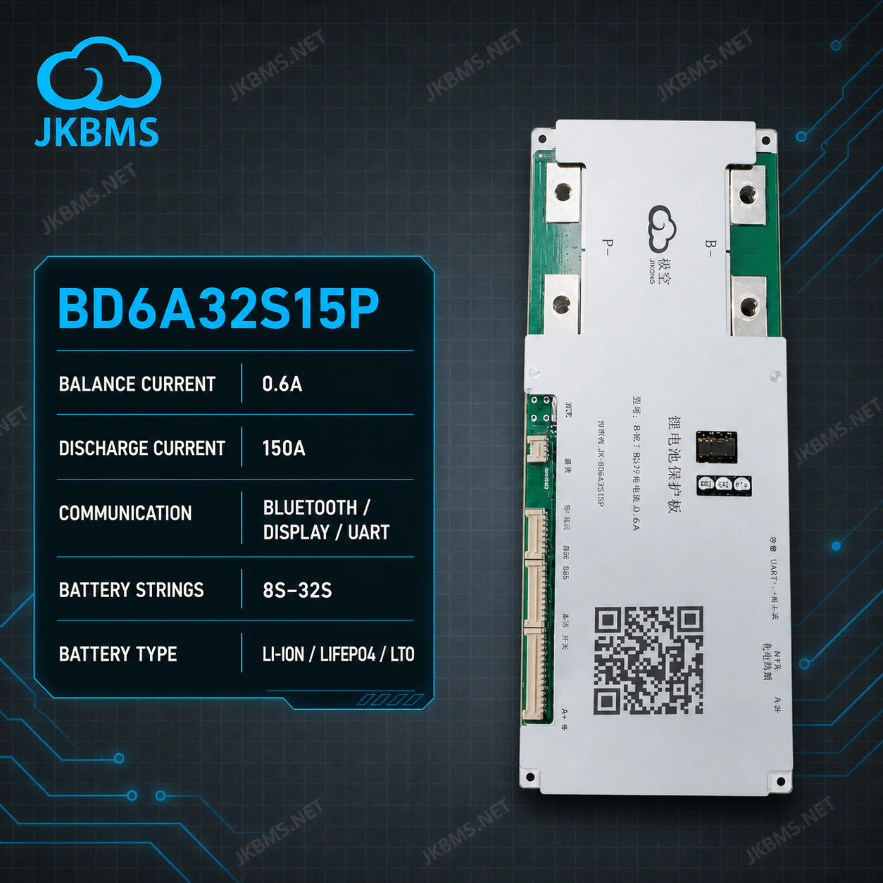 JK BMS V20 BD6A32S15P - official JKBMS product, JKBMS JK-BD Series