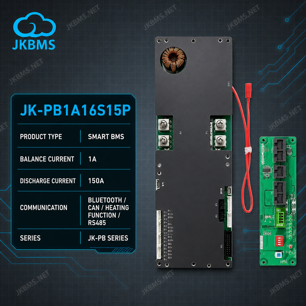 JK BMS PB1A16S15P - official JKBMS product, JKBMS JK-PB Series