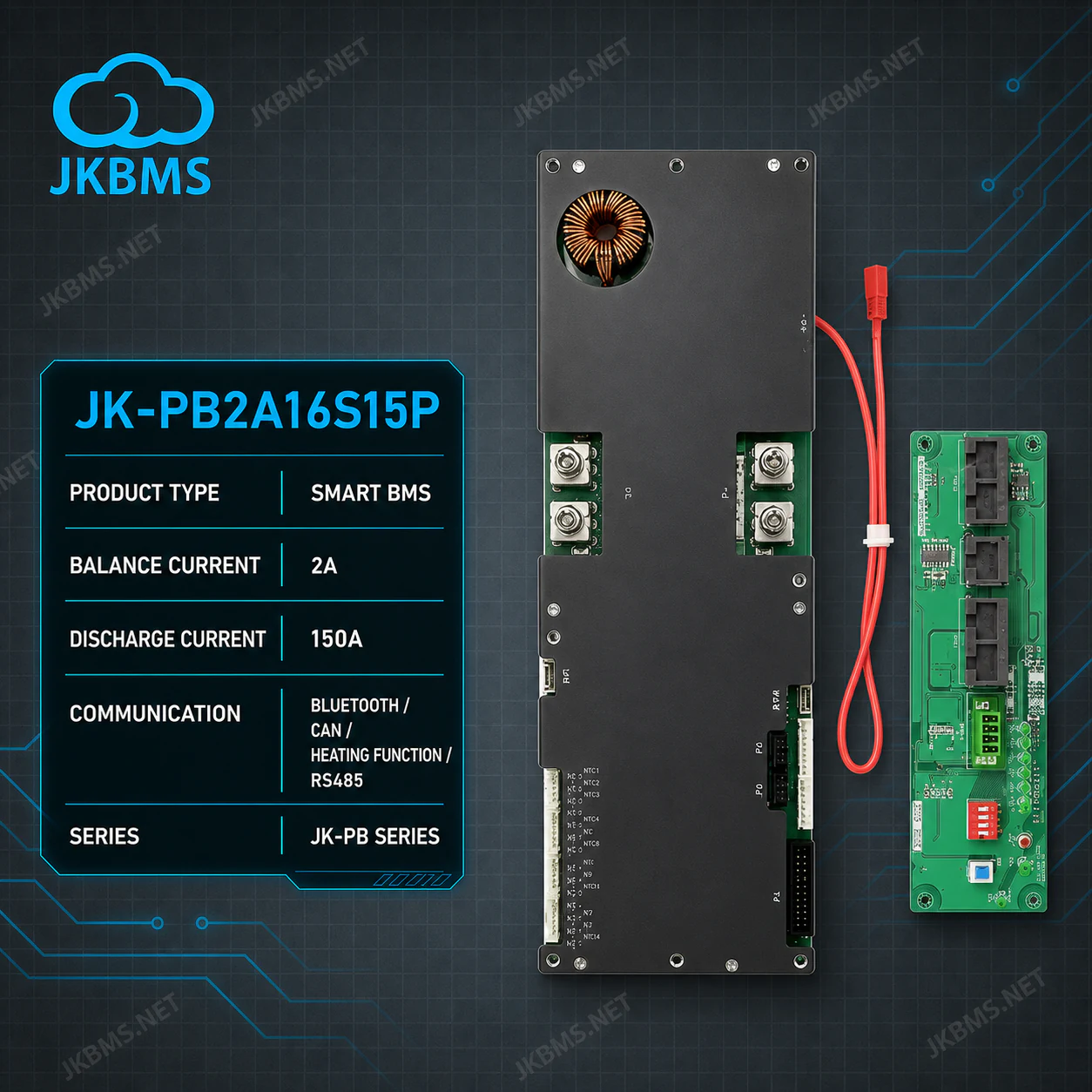 JK BMS PB2A16S15P - official JKBMS product, JKBMS JK-PB Series