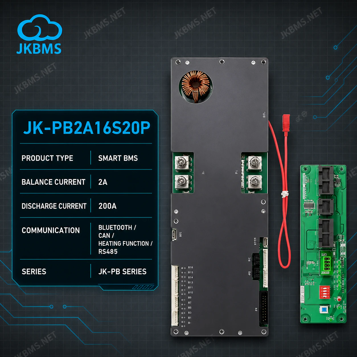 JK BMS PB2A16S20P - official JKBMS product, JKBMS JK-PB Series