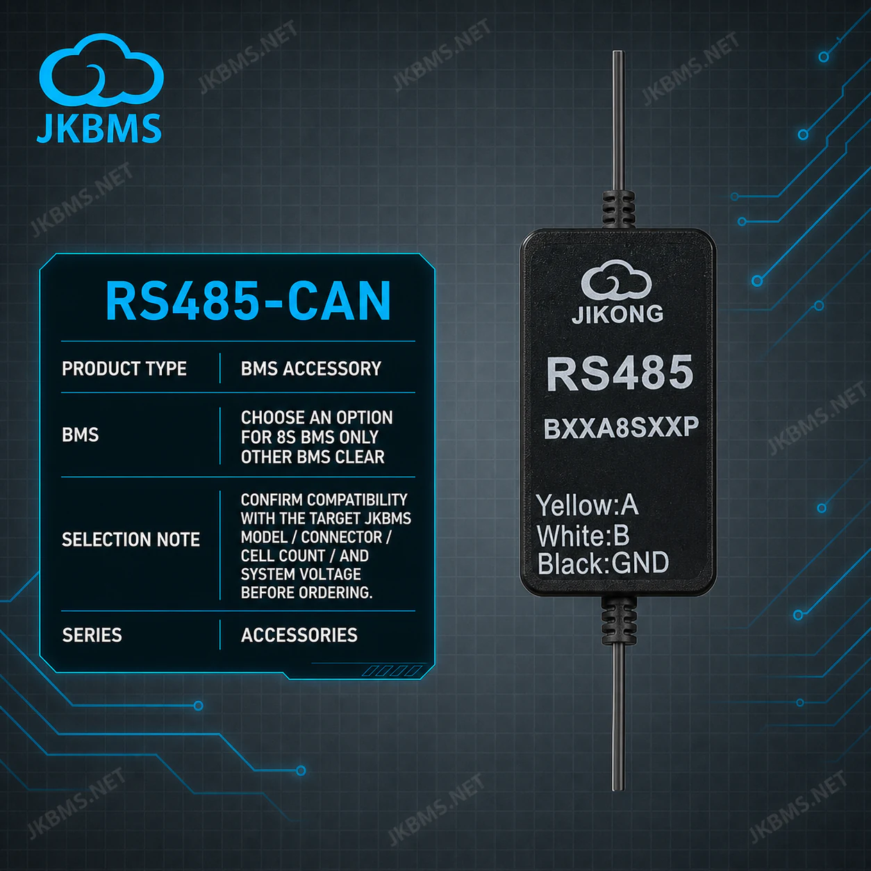 JKBMS RS485 CAN Module - official JKBMS product, JKBMS Accessories