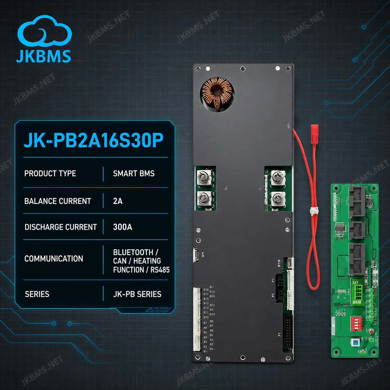 JK BMS V19 PB2A16S30P - official JKBMS product, JKBMS JK-PB Series