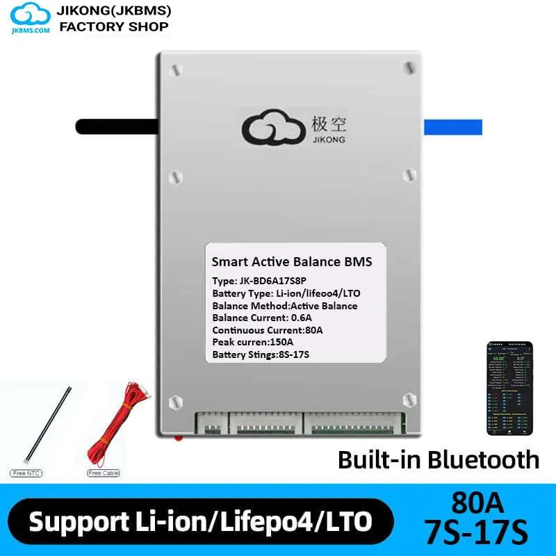 JKBMS JK-BD6A17S8P Smart Active Balance BMS — JKBMS JK-BD Series