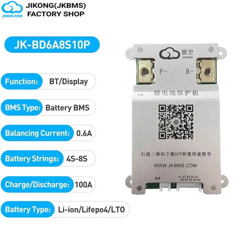 JKBMS JK-BD6A8S10P Smart Active Balance BMS — JKBMS JK-BD Series